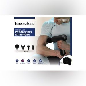 Brookstone Cordless Precussion Massager Handheld Deep Tissue.  New